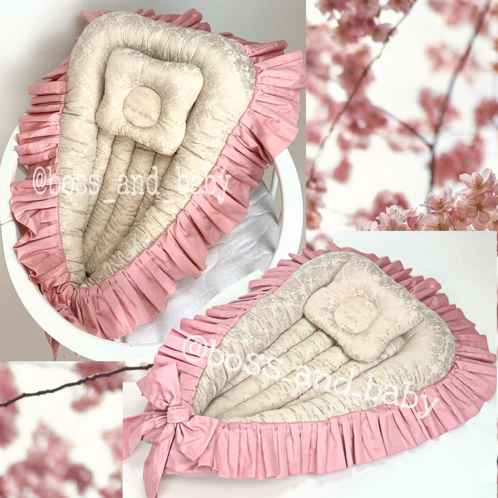 Comfortable and Stylish Baby Nest for Girls - Perfect for Co-Sleeping and Lounging