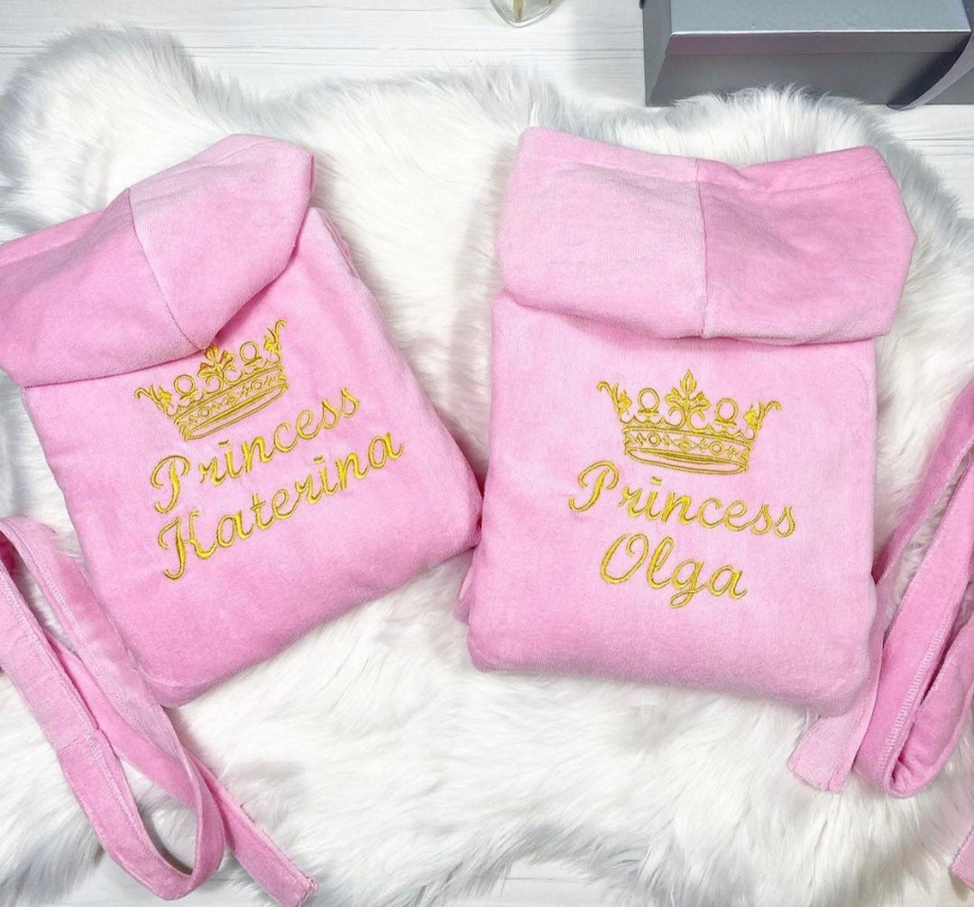 Personalized Pink Monogrammed Baby Robe - High-Quality Cotton Bathrobe