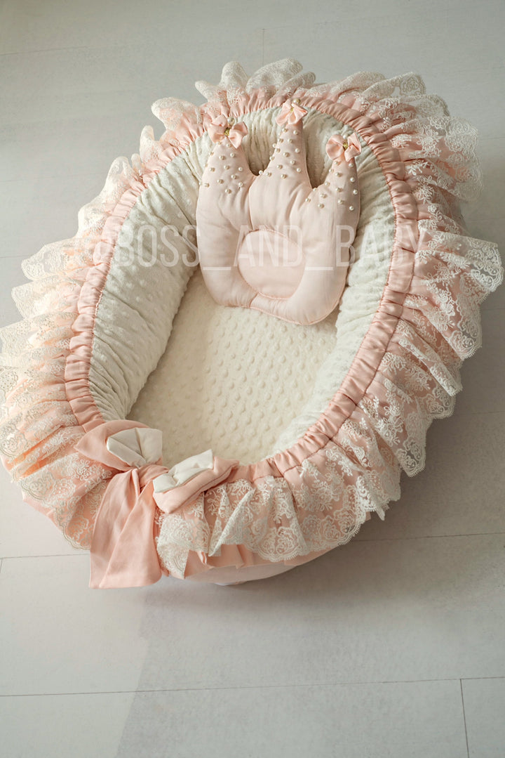 Chaise longue pour bébé Peach Dream : le nid douillet parfait pour votre nouveau-né