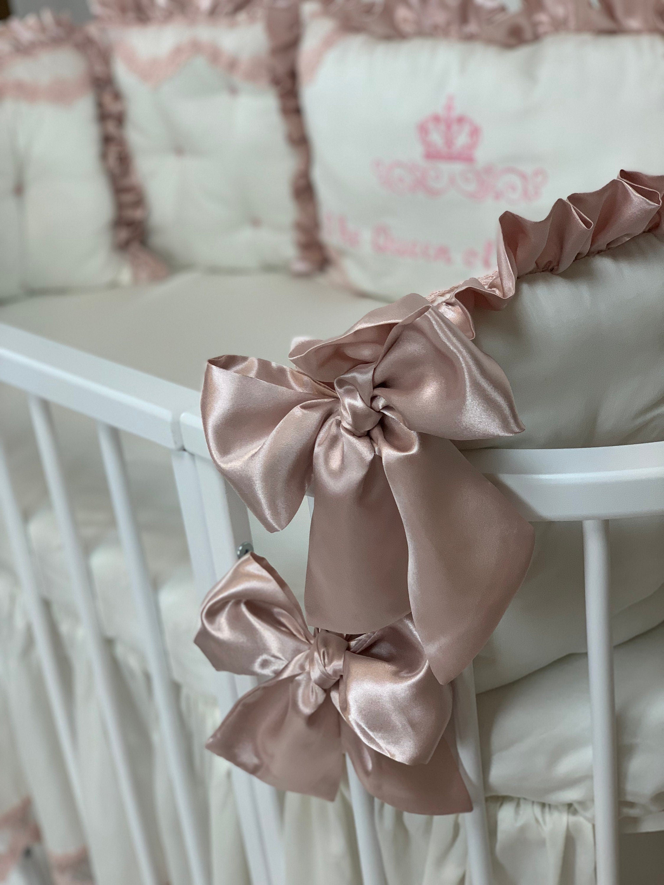 Baby girl crib bumper sets on sale