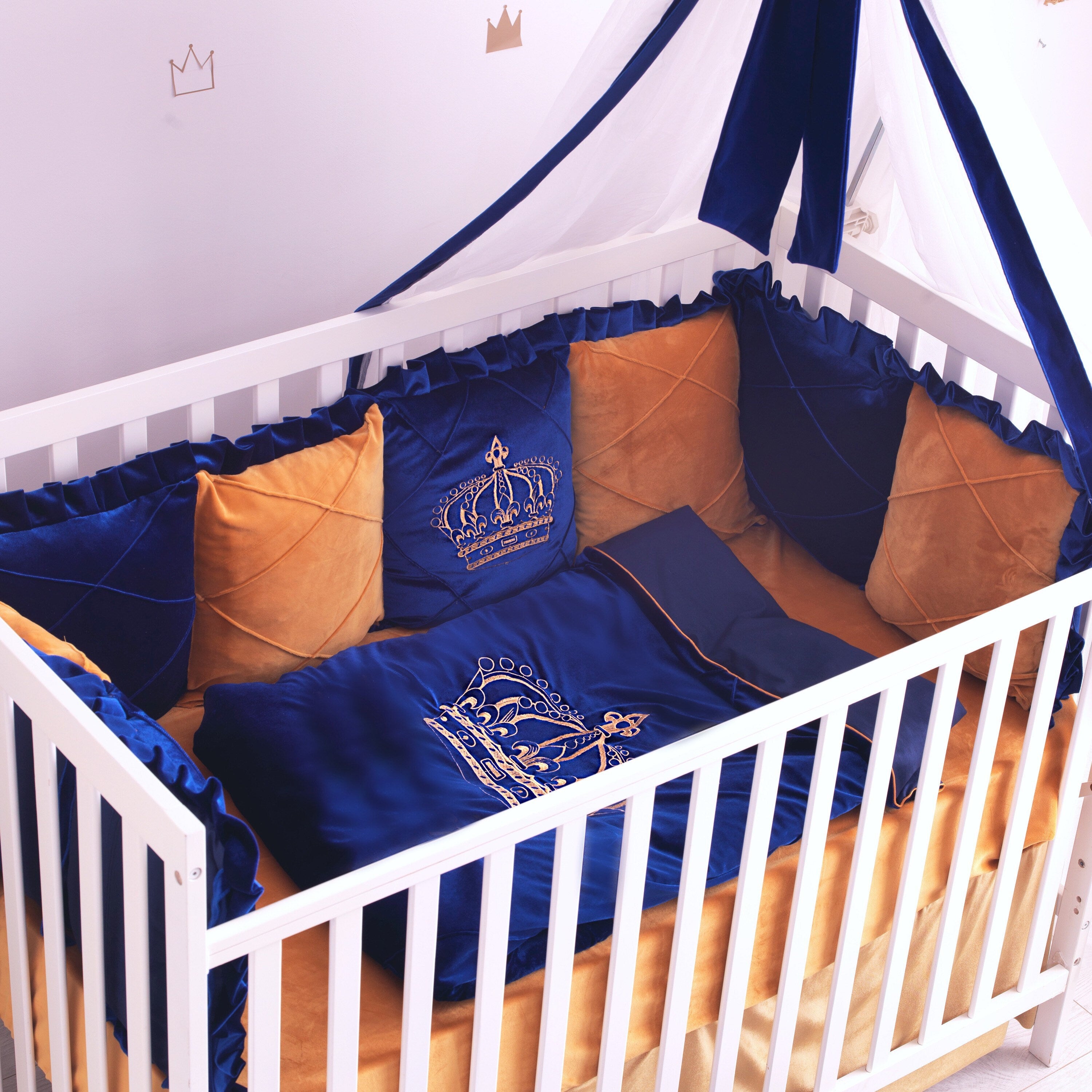 Prince crib bedding set boy crown crib bedding for boy baby boy crib Boss and Baby