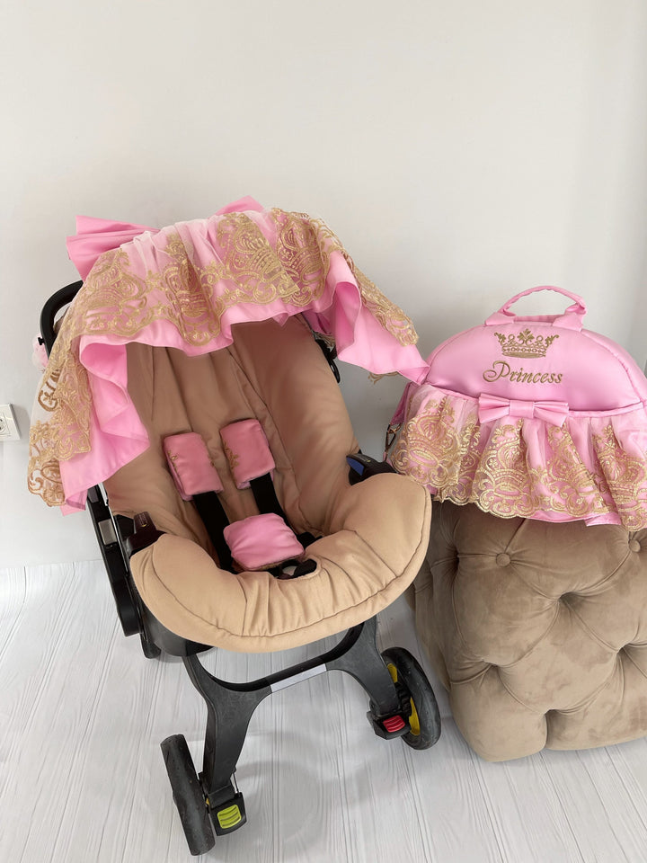 doona cover carseat girl, Doona carseat accessoires, housse de siège d’auto bébé fille, housse de siège d’auto rose avec volants poussette bébé mignonne, couche