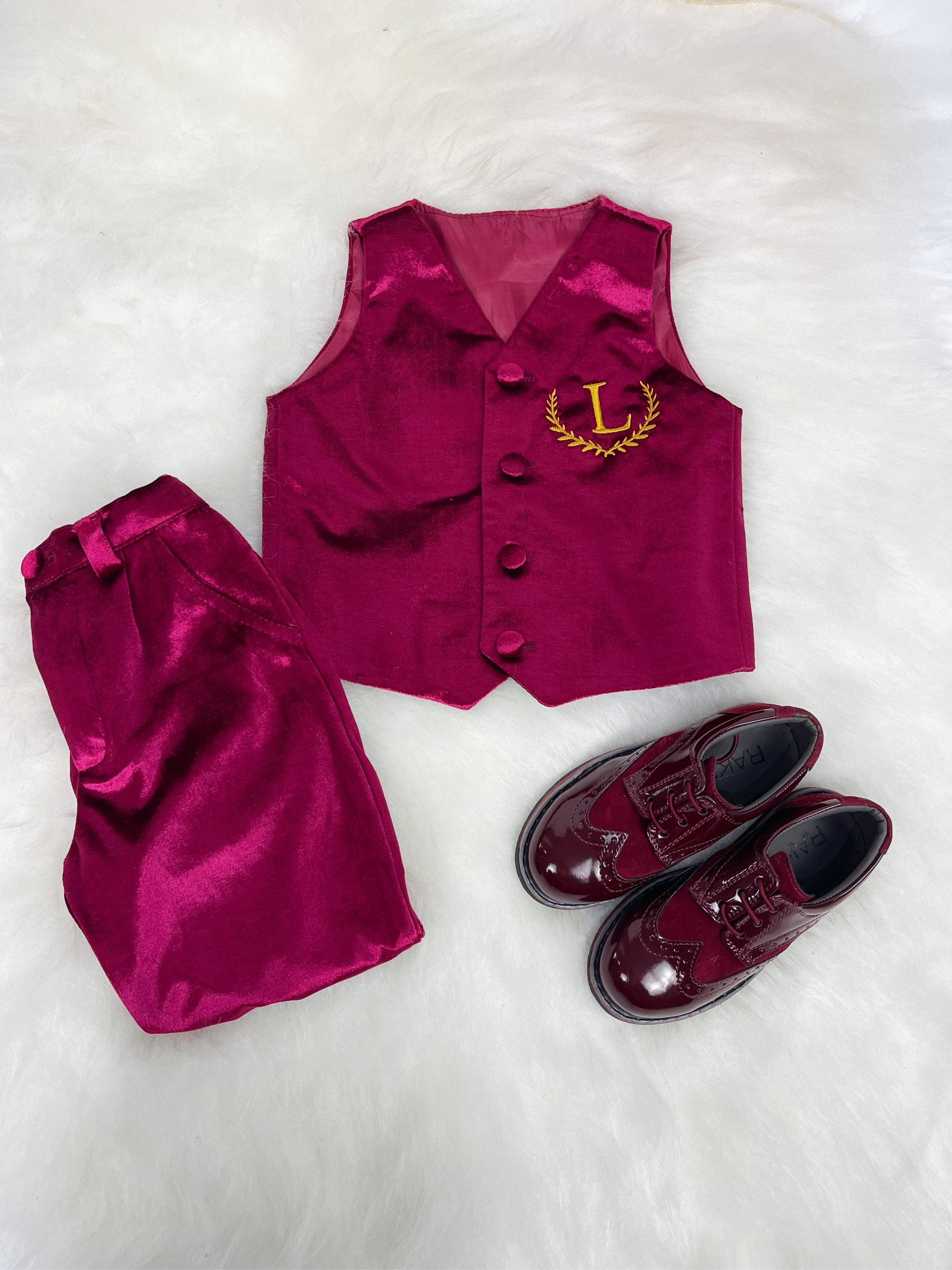 Burgundy baby sales boy shoes