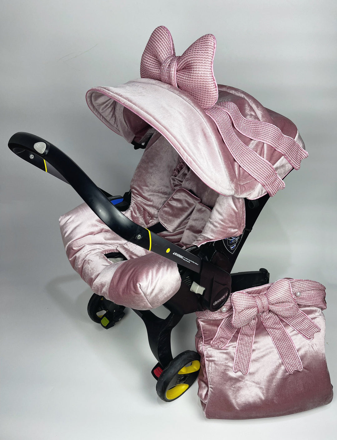 Housse de siège d’auto personnalisée bébé fille, accessoires de poussette Doona, housse doona rose, housse de siège d’auto pour bébé mignonne avec strass, cadeaux maman,