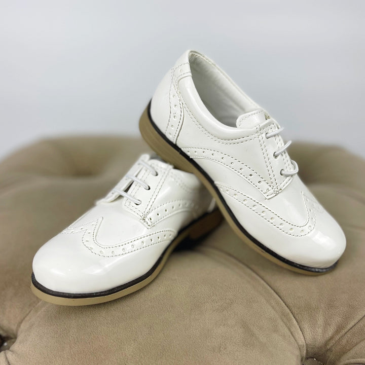 Chaussures habillées à lacets pour garçons, chaussures formelles blanches pour enfants et tout-petits, parfaites pour les mariages, les fêtes, les mocassins pour garçons, les chaussures formelles pour garçons, les enfants formels