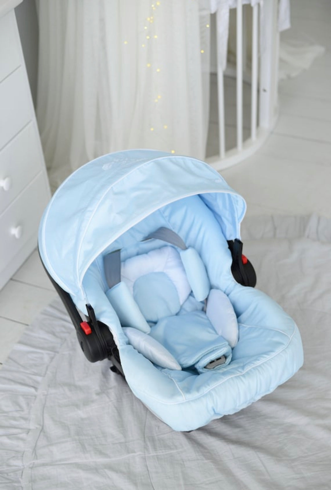 Ensemble personnalisé de housses de siège d’auto pour bébé garçon - Auvent de siège d’auto, couverture, sac à couches